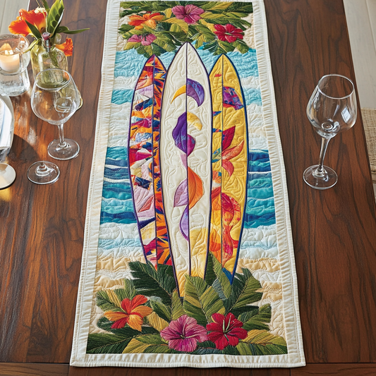 Surf Bloom Quilted Table Runner NCU0NVH753