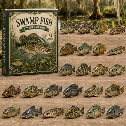 CHRISMAST KICKOFF 40% OFF - Swamp Fish World Advent Calendar 2026 - 24-Day Festive Countdown, Acrylic Charms Blind Box - Gift For Fish Lovers AC0TM148