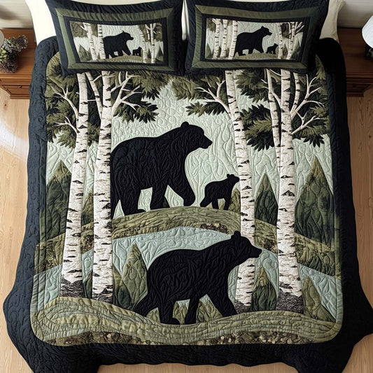 Sweet Bear 3-Piece Quilted Bedding Set NCU0NNT1948