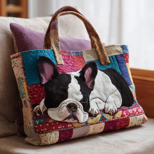 Sweet Boston Buddies Quilted Tote Bag NCU0PTT2013