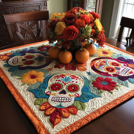 Sweet Calavera Quilted Table Topper NCU0PTT1003