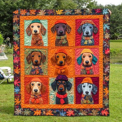 Sweet Dachshund Quilted Blanket NCU0VL453