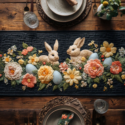 Sweet Easter Bunny Quilted Table Runner NCU0HNH341