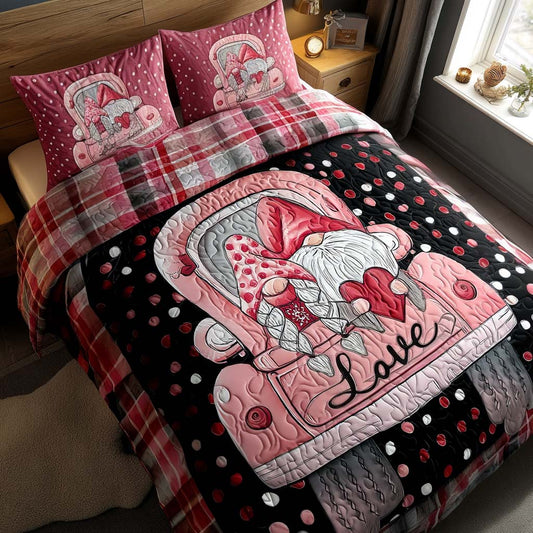 Sweet Gnome Dreams 3-Piece Quilted Bedding Set NCU0NNT2693