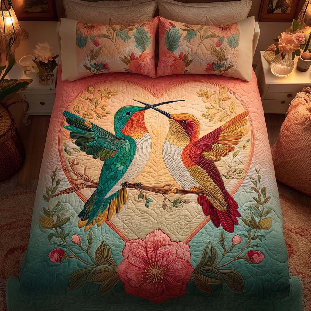 Sweet Harmony 3-Piece Quilted Bedding Set NCU0DQQ0126