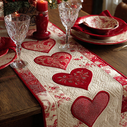 Sweet Heart Quilted Table Runner NCU0DDK2273