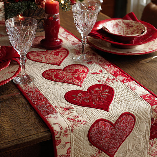 Sweet Heart Quilted Table Runner NCU0DDK2273