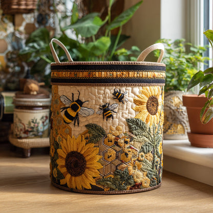 Sweet Hive Quilted Laundry Basket NCU0DV1006