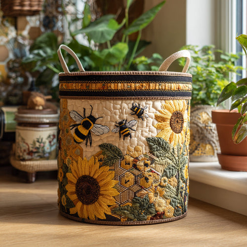 Sweet Hive Quilted Laundry Basket NCU0DV1006