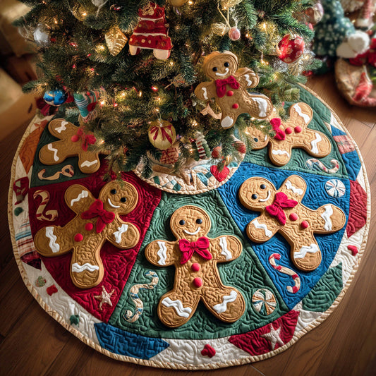 Sweet Lodge Christmas Quilted Tree Skirt NCU0NTD1157