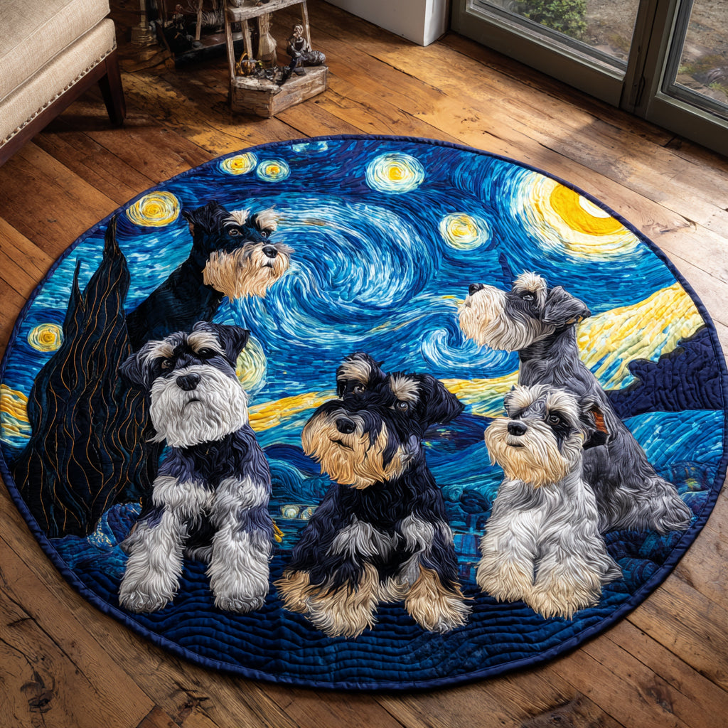 Sweet Schnauzer Quilted Round Mat NCU0DV1212