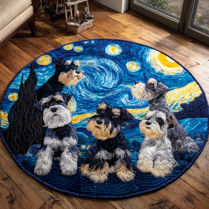 Sweet Schnauzer Quilted Round Mat NCU0DV1212