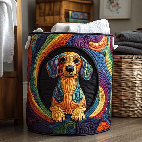 Swirl Pup Glow Quilted Laundry Basket NCU0NXD146
