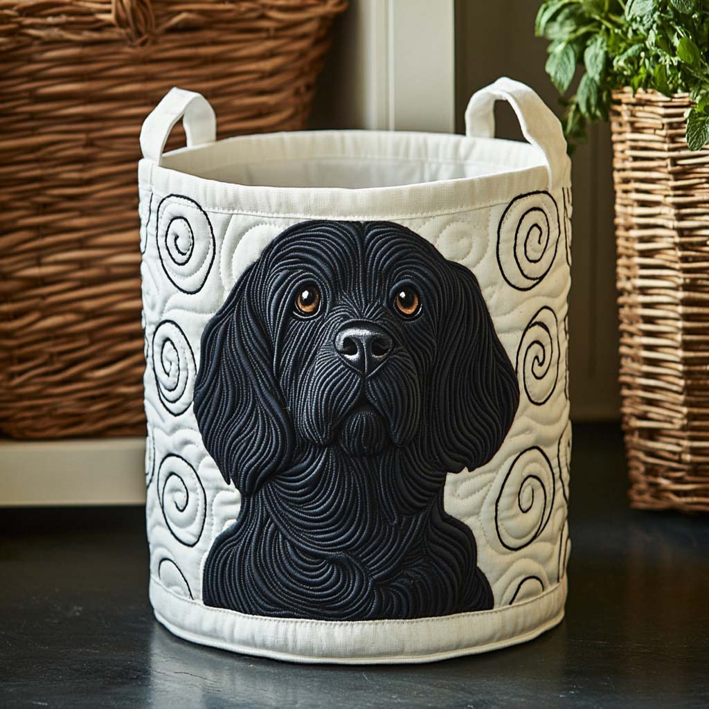 Swirl Spaniel Quilted Laundry Basket NCU0NXD139 – Quiltnest