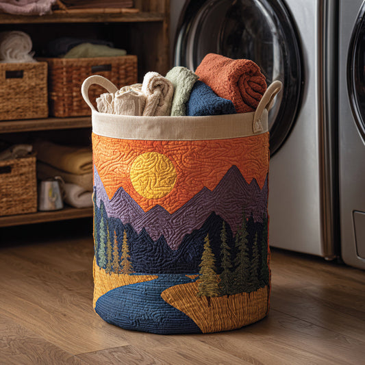Sylvan Woodland Quilted Laundry Basket NCU0HNH248