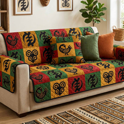 Symbol Blocks Quilted Sofa Cover NCU0NXD1831