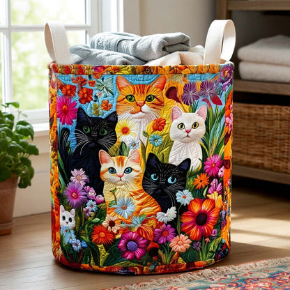 Tabby Quilted Laundry Basket NCU0NNL007