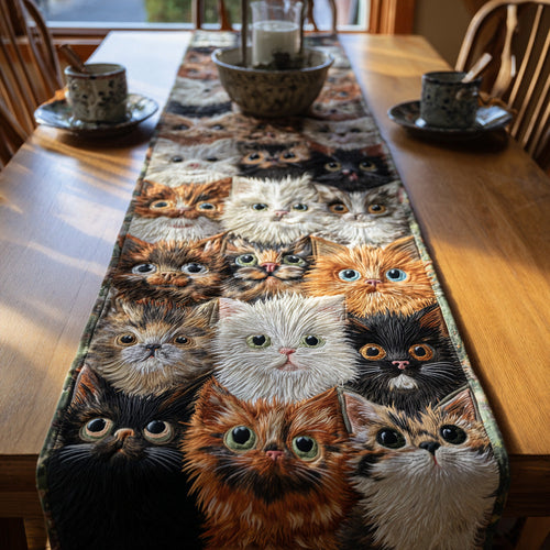 Tabby Tales Quilted Table Runner NCU0DV996