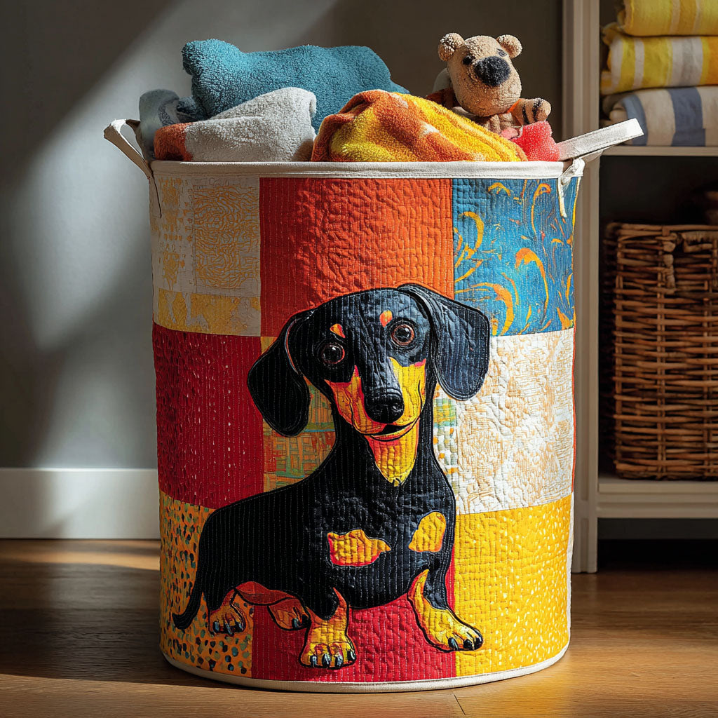 Tail-Wagger Joy Quilted Laundry Basket NCU0PTT1243