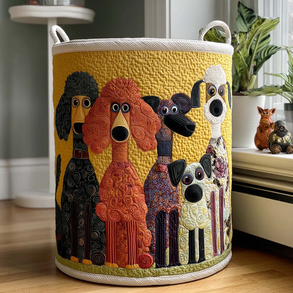 Tailspin Treasures Quilted Laundry Basket NCU0PTT1466