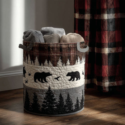 Tartan Hunt Lodge Quilted Laundry Basket NCU0PTT1887