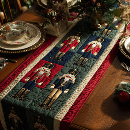 Tartan Nutcracker Block Quilted Table Runner NCU0HNH480