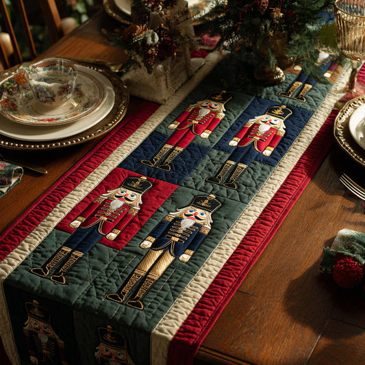 Tartan Nutcracker Block Quilted Table Runner NCU0HNH480
