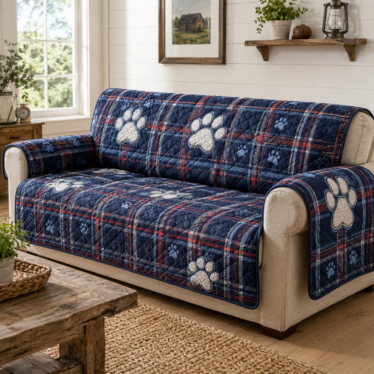 Tartan Trek Quilted Sofa Cover NCU0PVL1038
