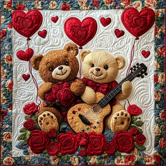 Teddy Love Harmony Quilted Blanket NCU0TL2420