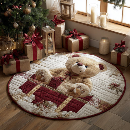 Teddy Christmas Magic Quilted Round Mat NCU0DV1255