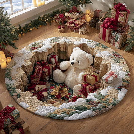 Teddy Holiday Dream Quilted Round Mat NCU0DV1257