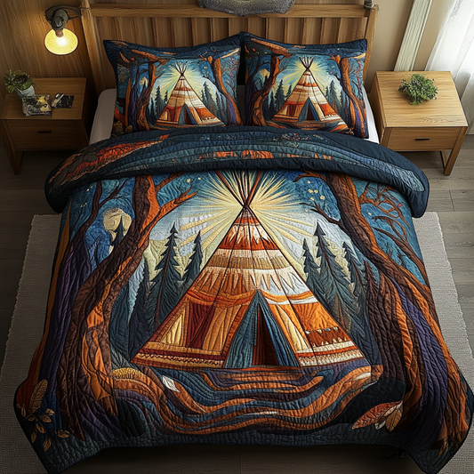 Teepee Nights 3-Piece Quilted Bedding Set NCU0PVL091
