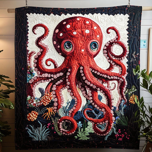 Tentacle Twilight Quilted Blanket NCU0PTT282