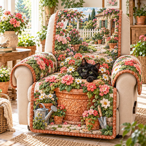 Terracotta Garden Quilted Sofa Cover NCU0NTD2402