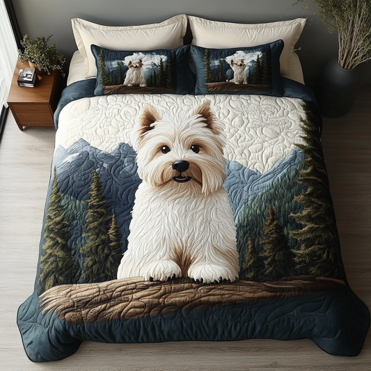Terrier Charm 3-Piece Quilted Bedding Set NCU0DV447
