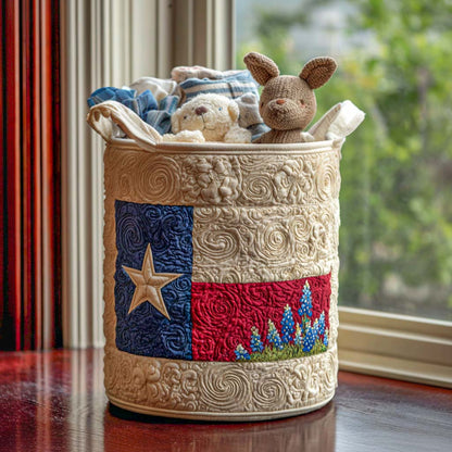 Texas Blue Haze Quilted Laundry Basket NCU0NNT1308