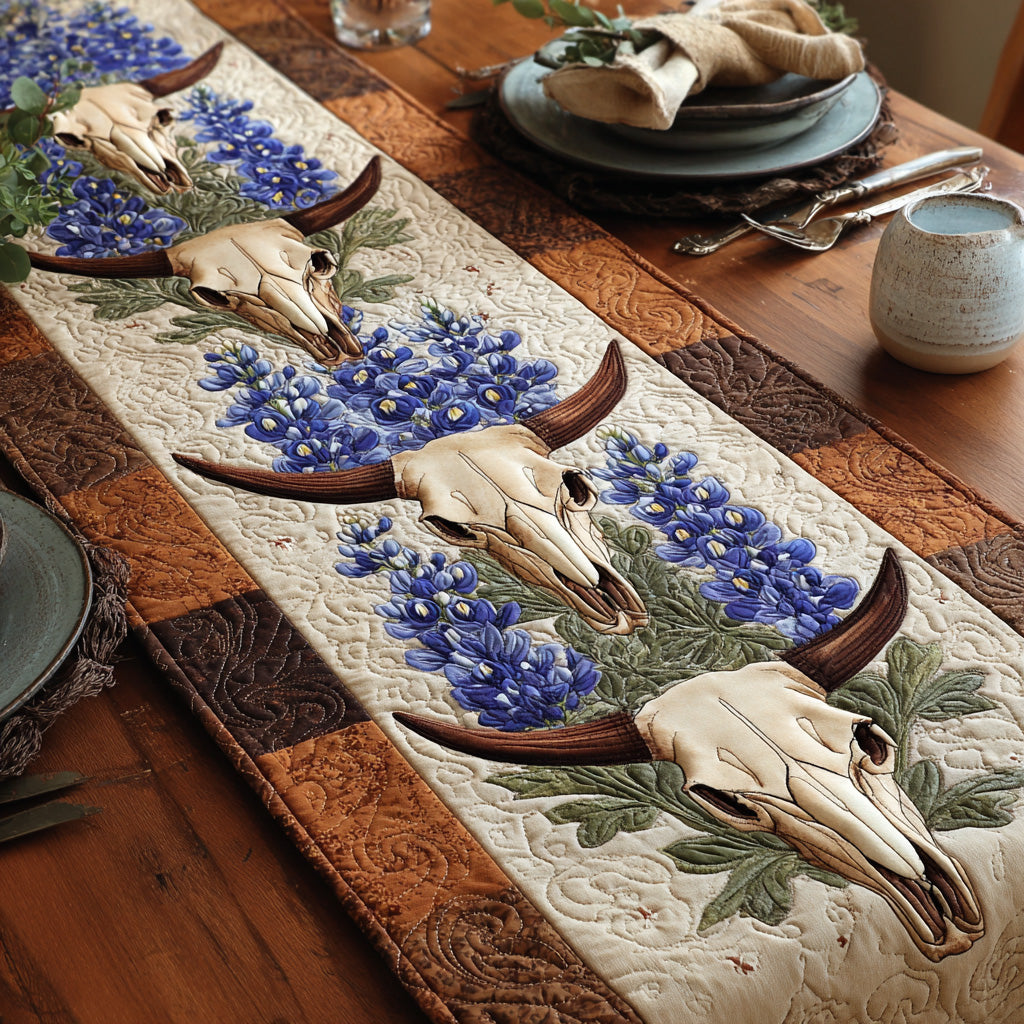 Texas Longhorn Quilted Table Runner NCU0LDH542