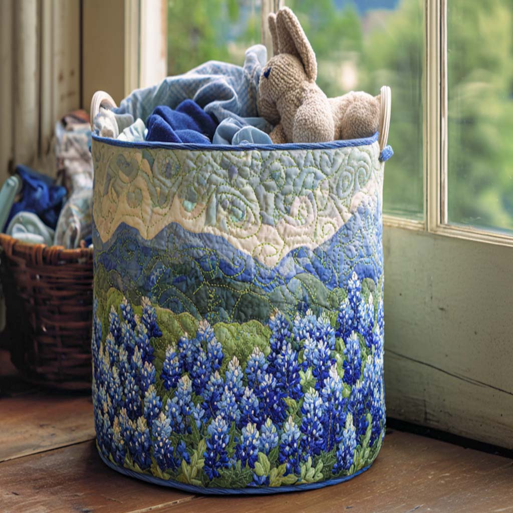 Texas Spring Glory Quilted Laundry Basket NCU0NNT1309