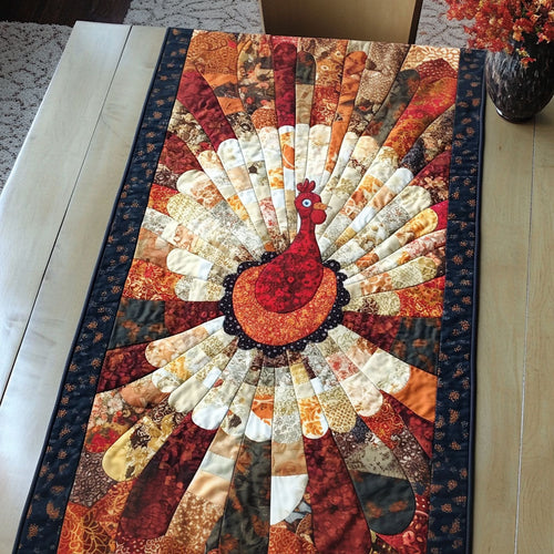 Thanksgiving Turkey Quilted Table Runner NCU0PT664