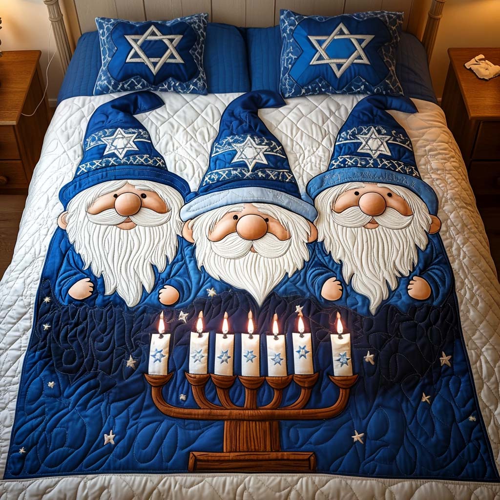 The Trio Of Joy 3-Piece Quilted Bedding Set NCU0NT006