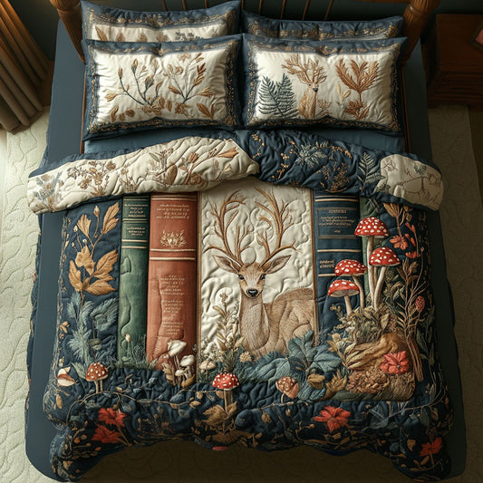 The Book Nook 3-Piece Quilted Bedding Set NCU0PTT245