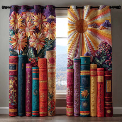 The Book Stack Quilted Curtains NCU0NNT2317