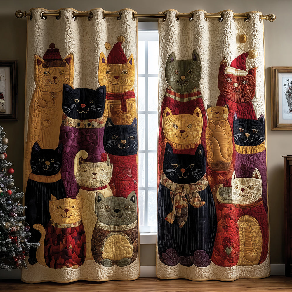 The Catmas Choir Quilted Curtains NCU0TH3813