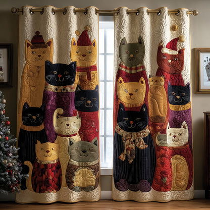 The Catmas Choir Quilted Curtains NCU0TH3813