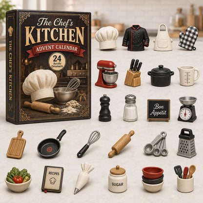 CHRISTMAS KICKOFF 40% OFF - The Chef's Kitchen Advent Calendar 2026 - 24-Day Festive Countdown, Acrylic Charms Blind Box - Gift For Job Lovers AC0HA232