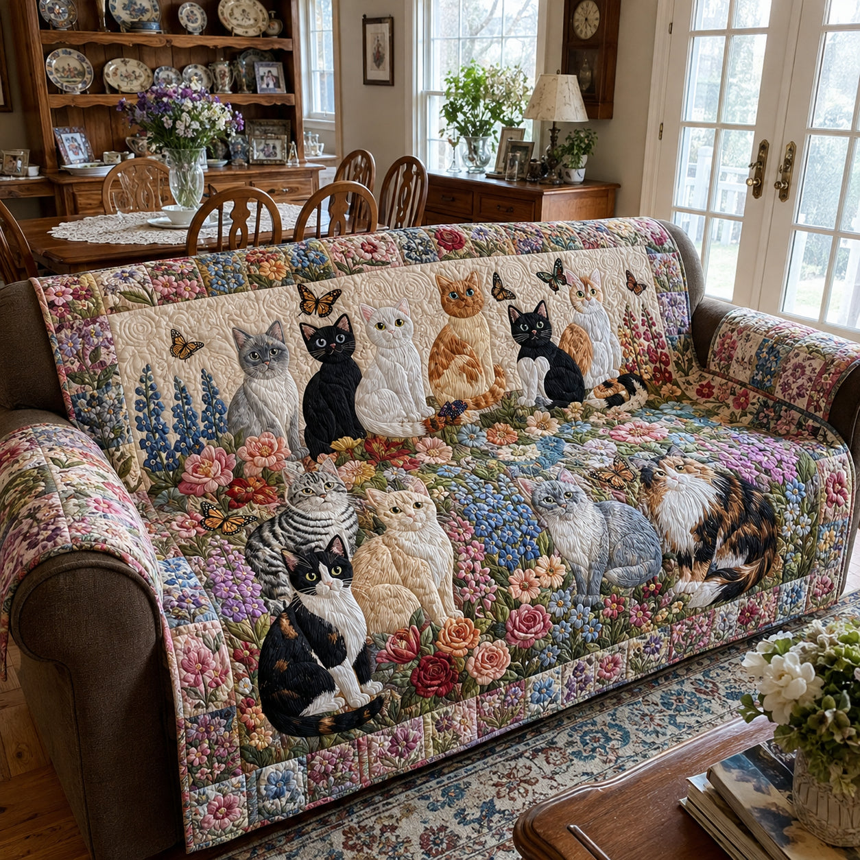 The Cozy Companion Quilted Sofa Cover NCU0PTT3411