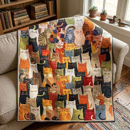 The Curious Cat Quilted Blanket NCU0PTT3141