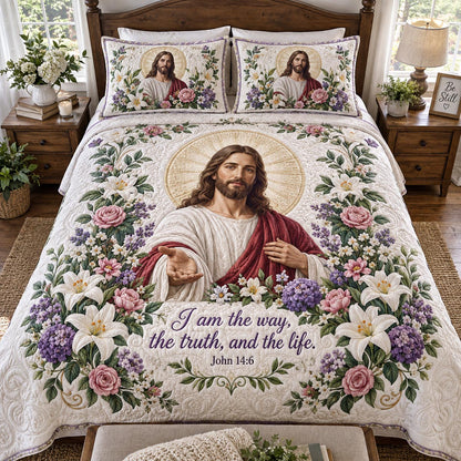 The Eternal Way 3-Piece Quilted Bedding Set NCU0DV2465