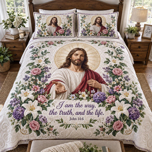 The Eternal Way 3-Piece Quilted Bedding Set NCU0DV2465