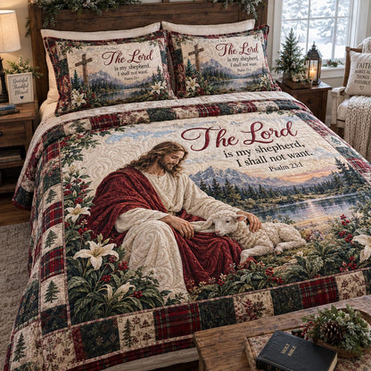 The Faithful Shepherd 3-Piece Quilted Bedding Set NCU0DV2463